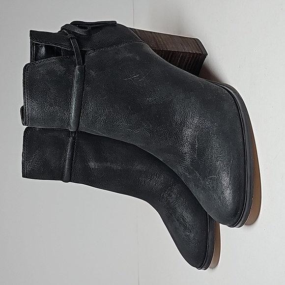 Gibson Latimer Rachel Bootie Ankle Boots Women’s Sz 9 Black Leather Stacked Heel - Picture 8 of 16